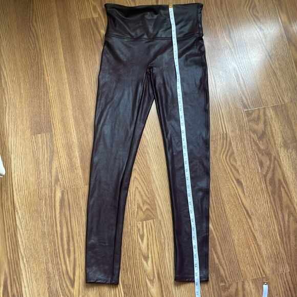 Spanx Faux Leather Leggings in Color Wine Size L NWOT - Picture 10 of 12